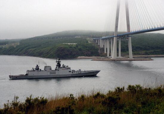 Welcoming Indian Navy ships in Vladivostok