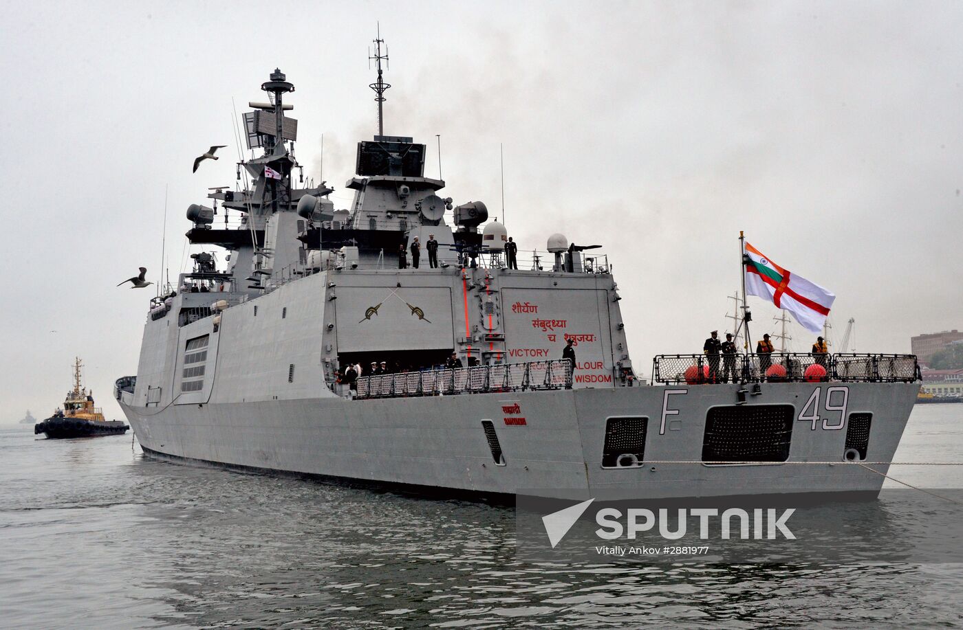 Welcoming Indian Navy ships in Vladivostok