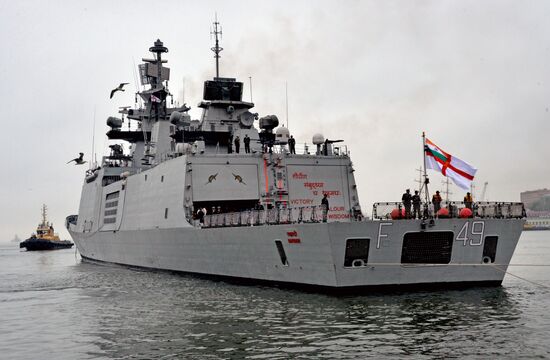 Welcoming Indian Navy ships in Vladivostok