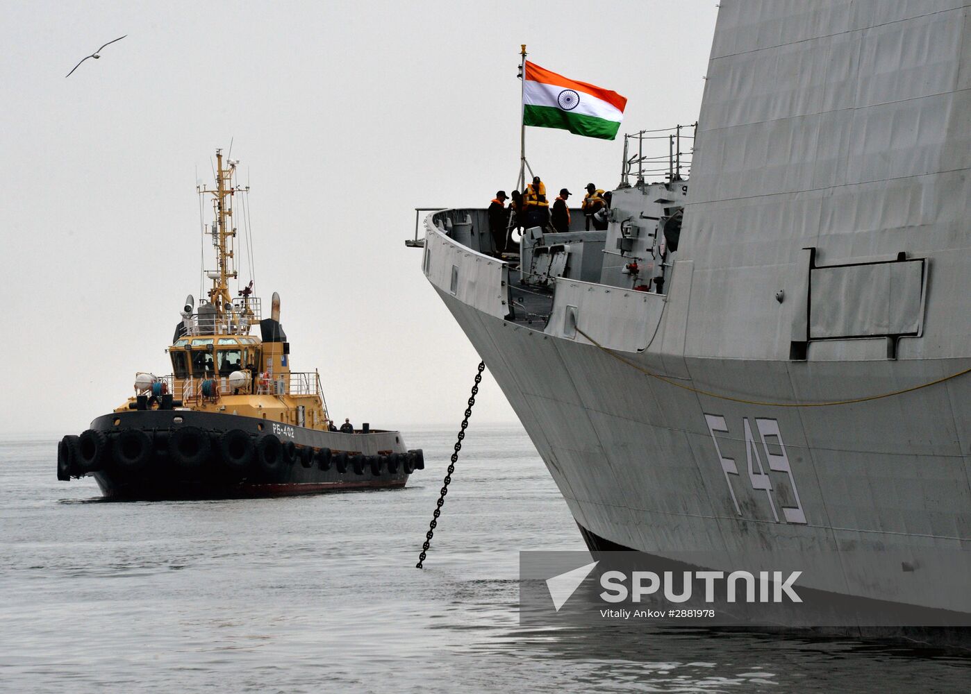 Welcoming Indian Navy ships in Vladivostok