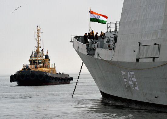 Welcoming Indian Navy ships in Vladivostok