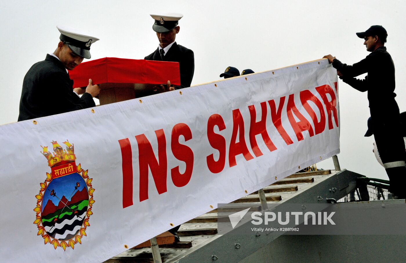 Welcoming Indian Navy ships in Vladivostok