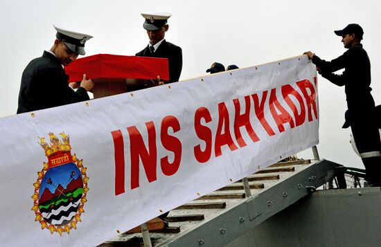 Welcoming Indian Navy ships in Vladivostok