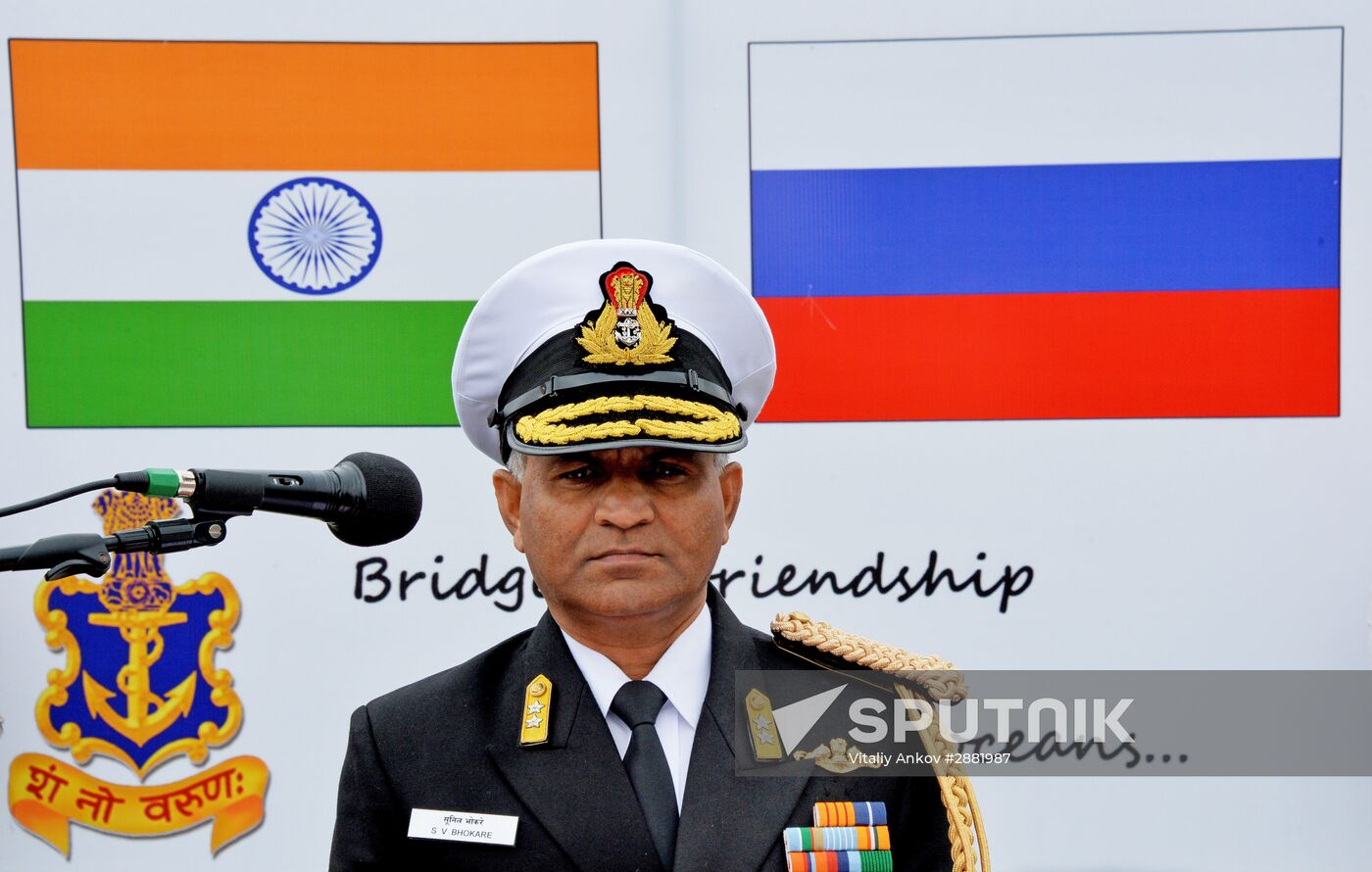 Welcoming Indian Navy ships in Vladivostok