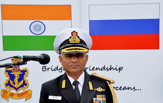 Welcoming Indian Navy ships in Vladivostok