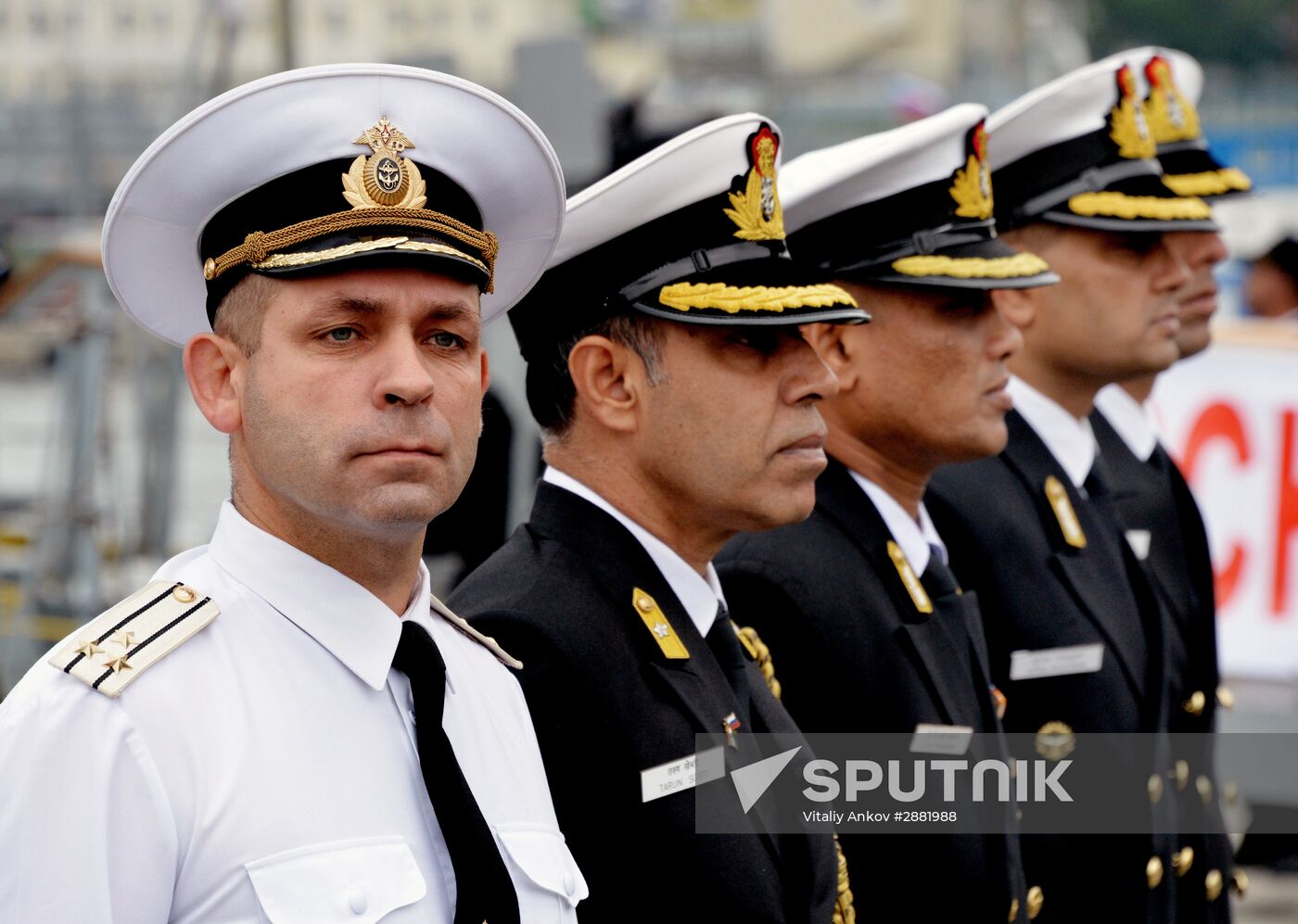 Welcoming Indian Navy ships in Vladivostok