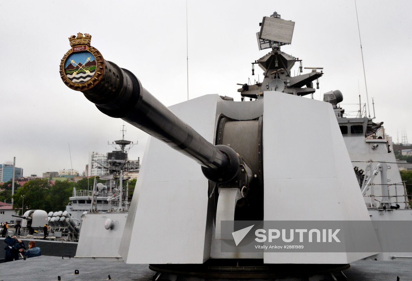 Welcoming Indian Navy ships in Vladivostok