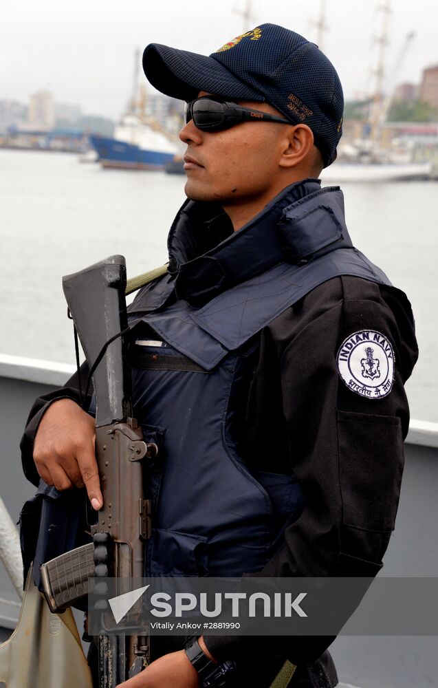 Welcoming Indian Navy ships in Vladivostok