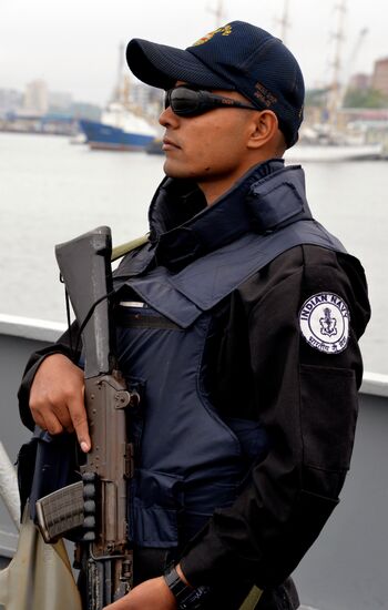 Welcoming Indian Navy ships in Vladivostok