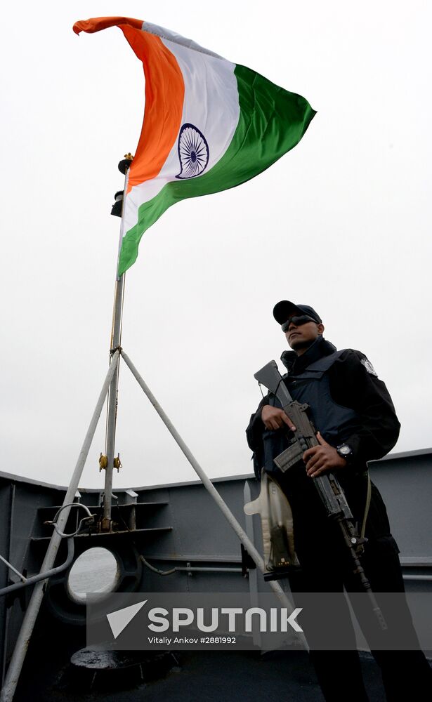 Welcoming Indian Navy ships in Vladivostok