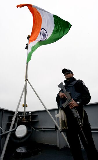 Welcoming Indian Navy ships in Vladivostok