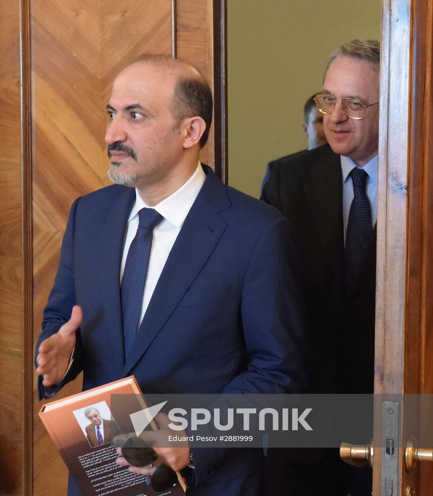 Sergei Lavrov meets with Syrian opposition delegation led by Ahmad al-Jarba