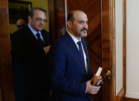 Sergei Lavrov meets with Syrian opposition delegation led by Ahmad al-Jarba