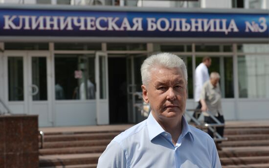 Sergei Sobyanin visits City Hospital #3 in Moscow