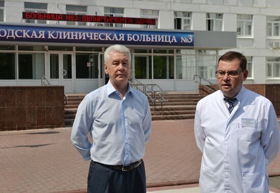 Sergei Sobyanin visits City Hospital #3 in Moscow