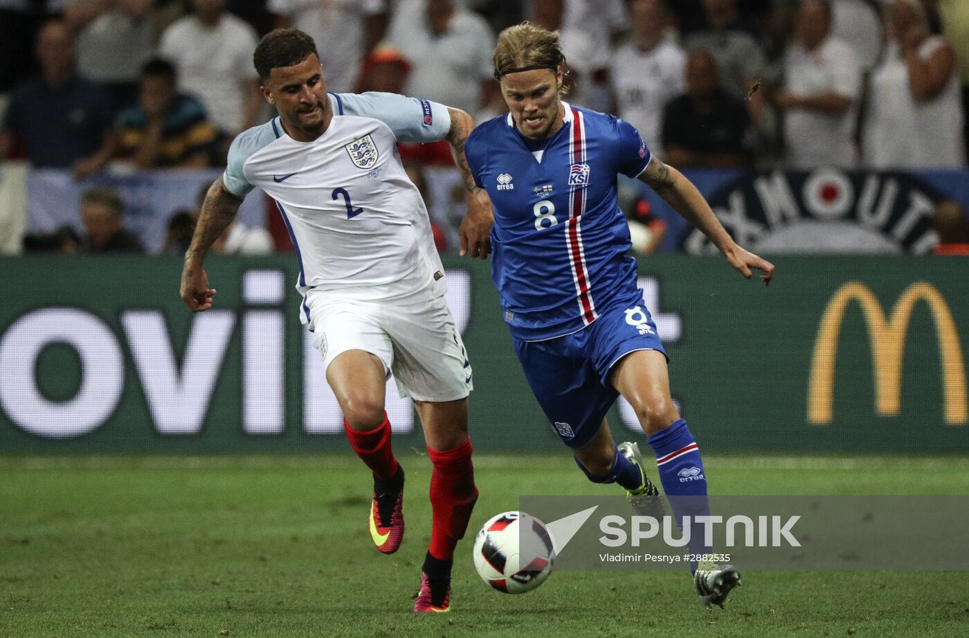 Football. UEFA Euro 2016. England vs. Iceland