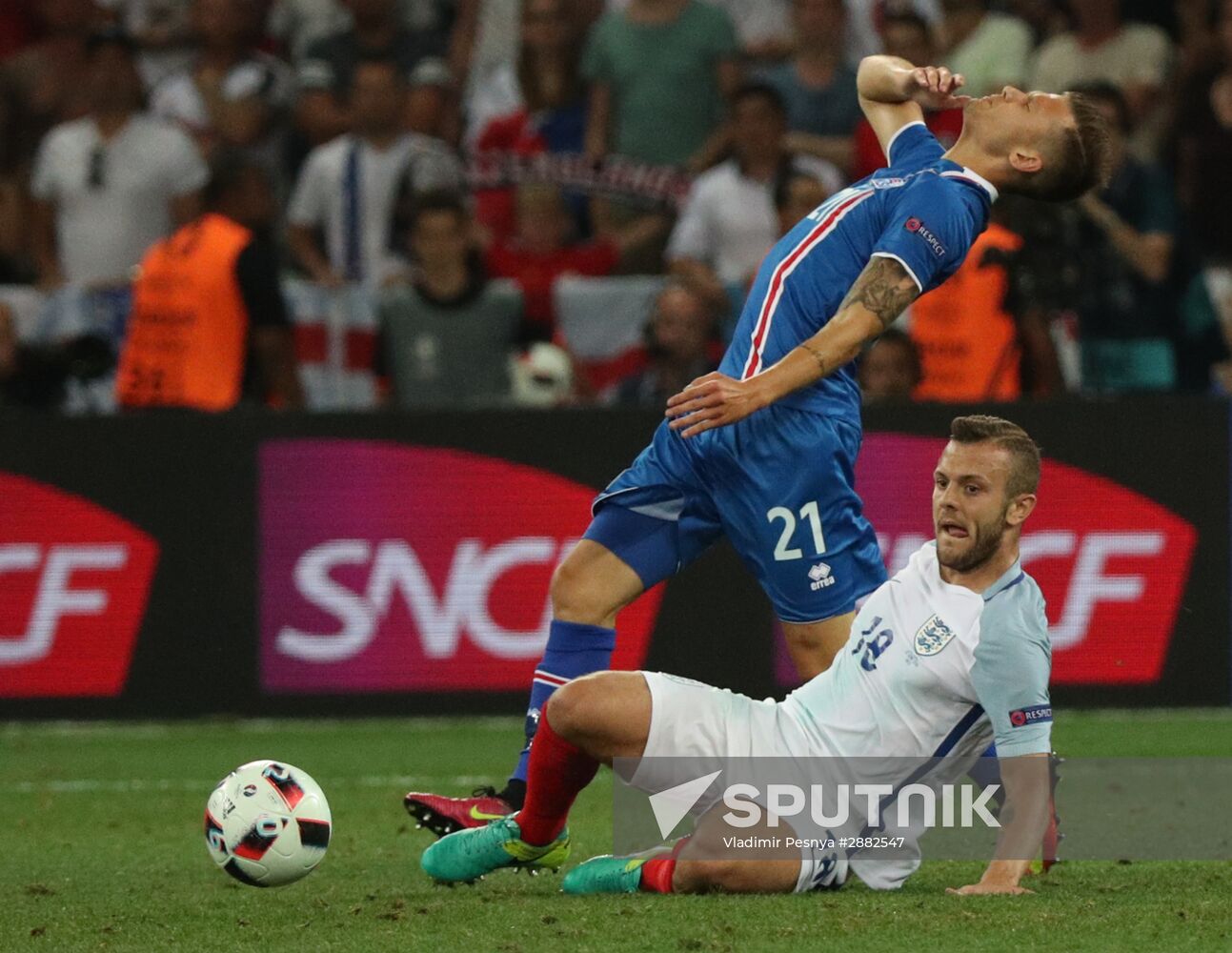 Football. UEFA Euro 2016. England vs. Iceland