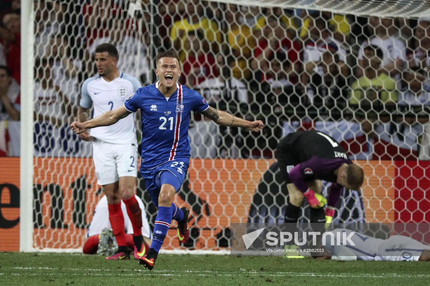 Football. UEFA Euro 2016. England vs. Iceland