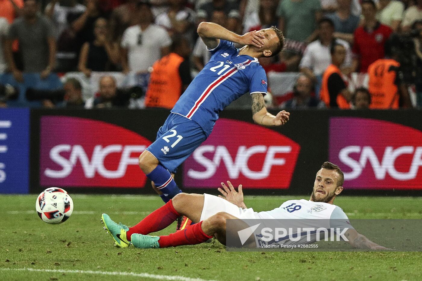 Football. UEFA Euro 2016. England vs. Iceland