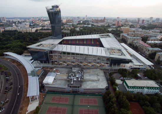 Building the stadium of the CSKA Professional Football Club
