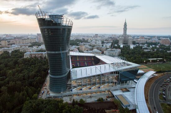 Building the stadium of the CSKA Professional Football Club