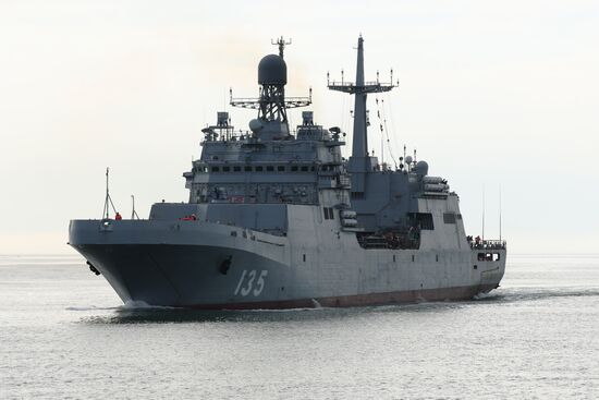 Ivan Gren landing ship is out to sea for testing