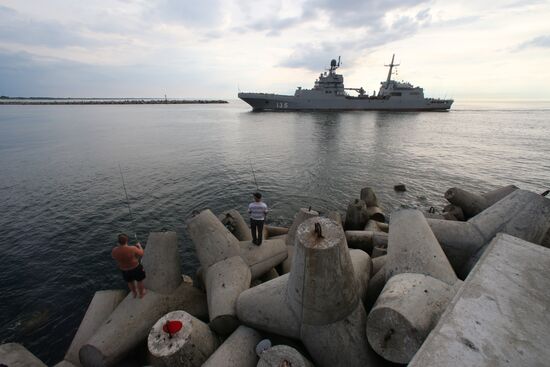 Ivan Gren landing ship is out to sea for testing