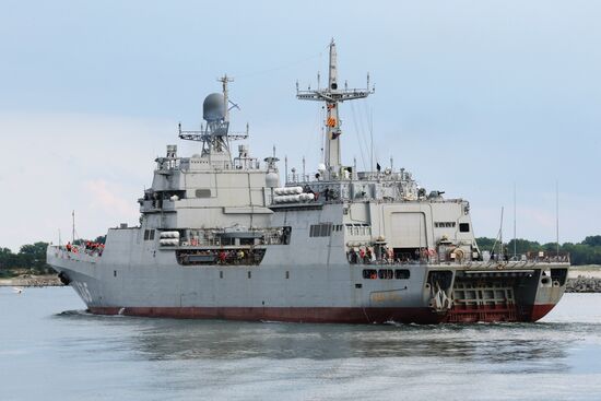 Ivan Gren landing ship is out to sea for testing