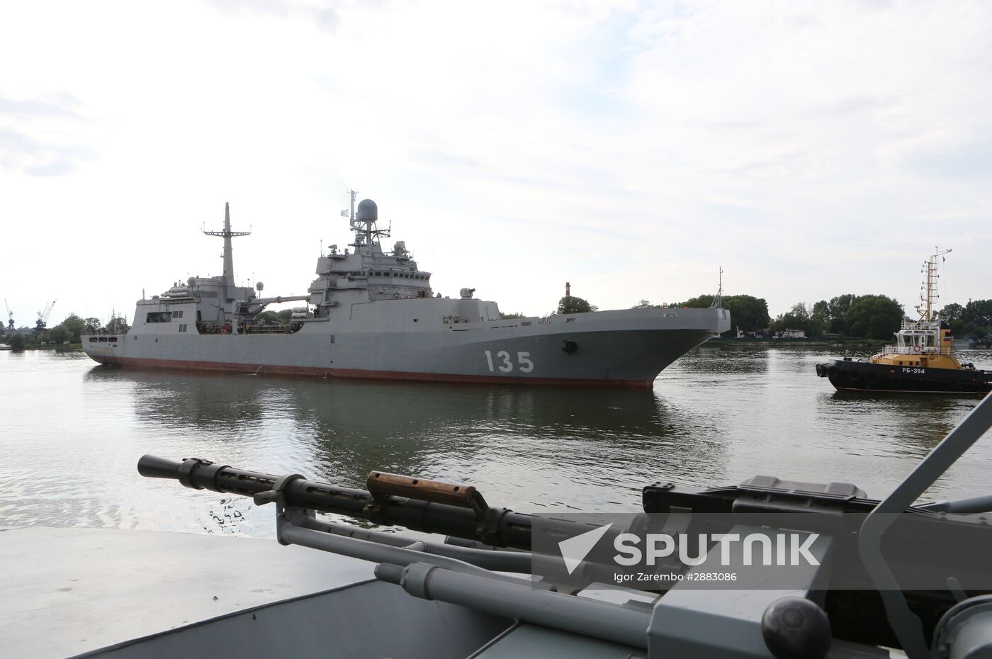 Ivan Gren landing ship is out to sea for testing