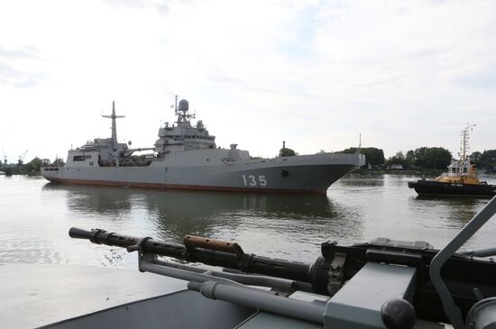 Ivan Gren landing ship is out to sea for testing