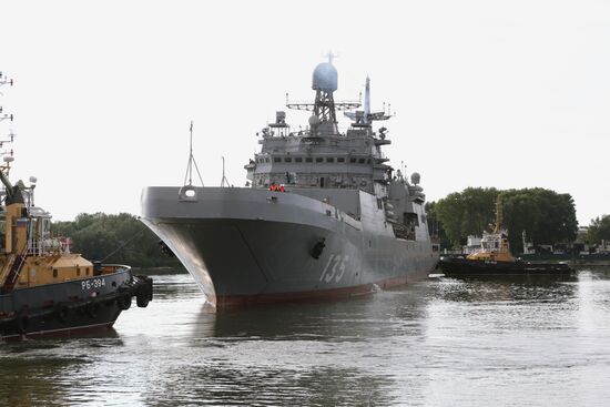Ivan Gren landing ship is out to sea for testing