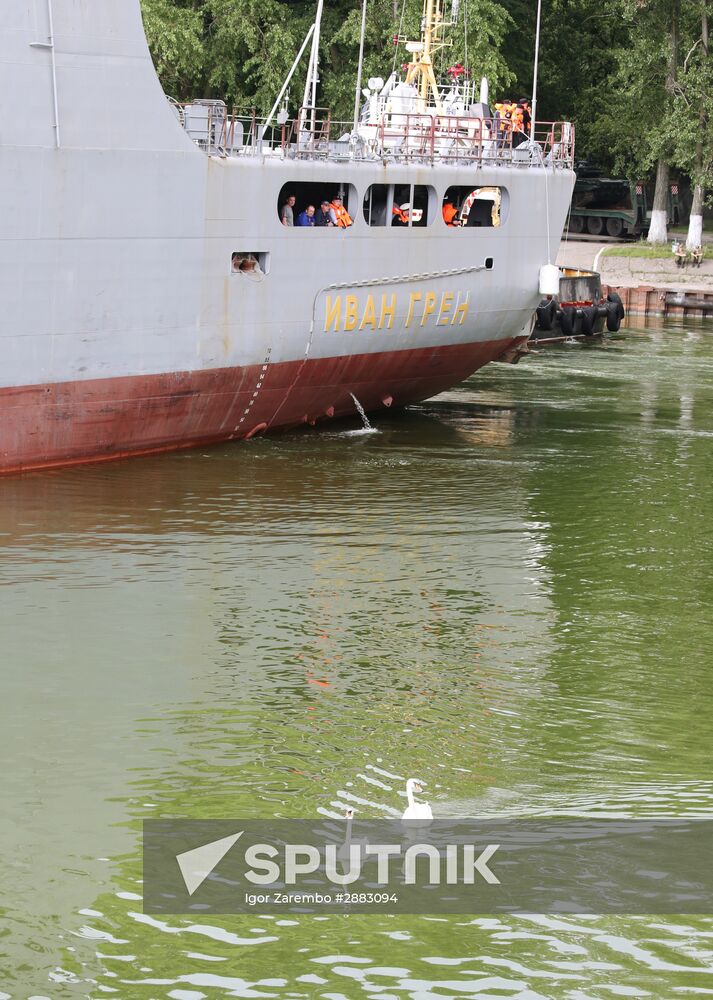 Ivan Gren landing ship is out to sea for testing