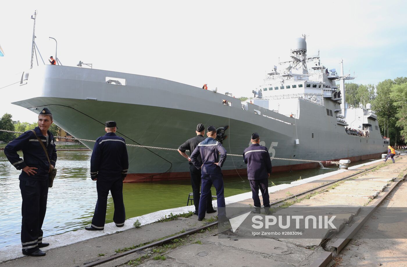 Ivan Gren landing ship is out to sea for testing