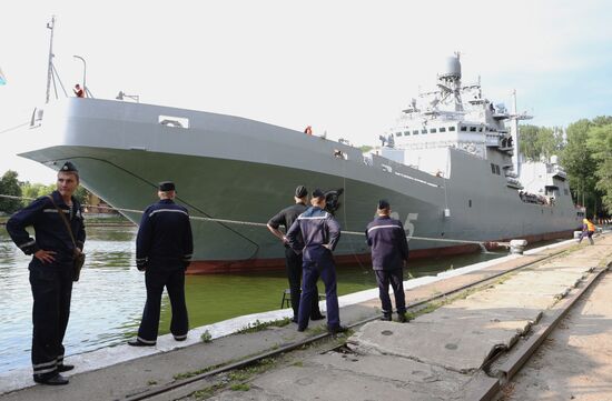 Ivan Gren landing ship is out to sea for testing