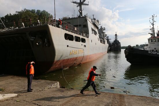 Ivan Gren landing ship is out to sea for testing