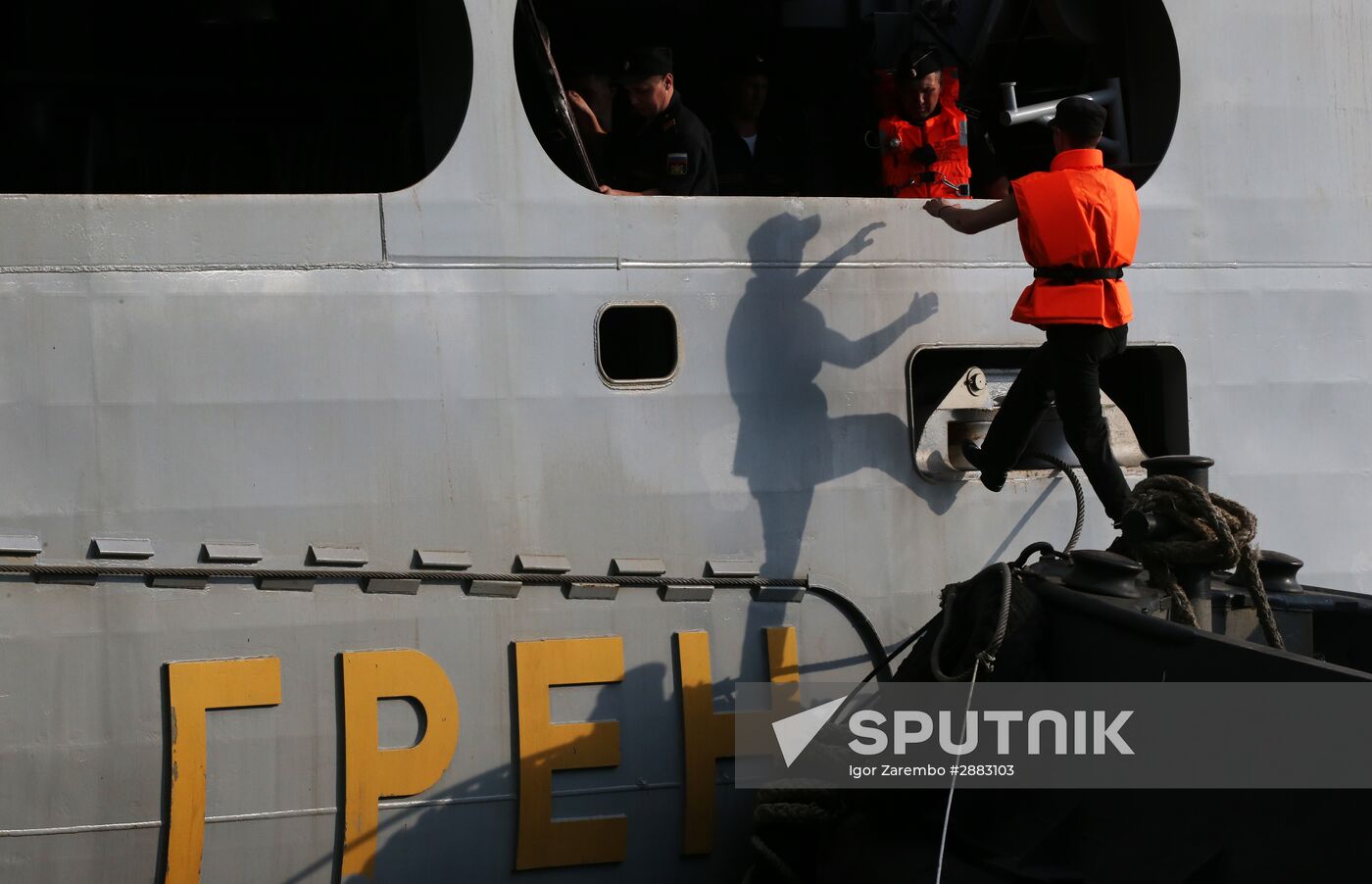 Ivan Gren landing ship is out to sea for testing