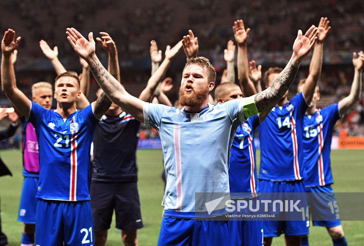 The UEFA Euro 2016. England vs. Iceland