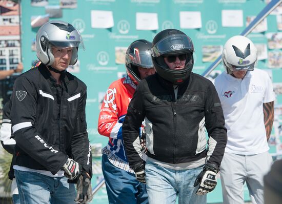 Bikers for BSEC motorcycle race from Olympic Park to Roza Khutor in Sochi