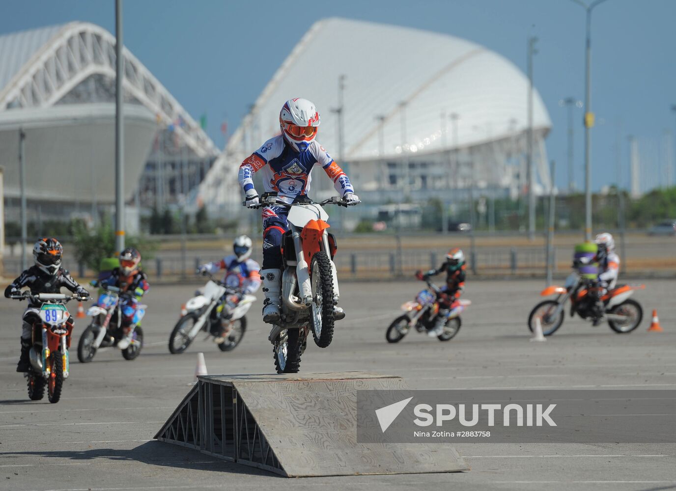 Bikers for BSEC motorcycle race from Olympic Park to Roza Khutor in Sochi