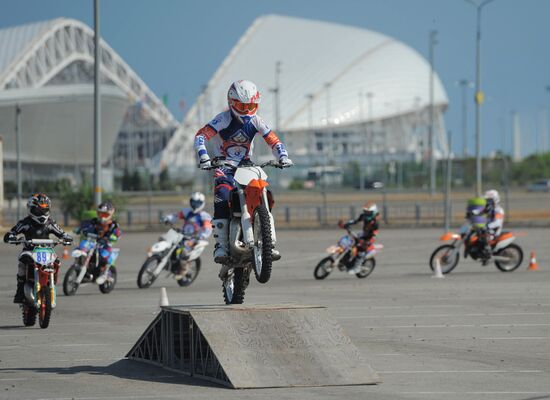 Bikers for BSEC motorcycle race from Olympic Park to Roza Khutor in Sochi