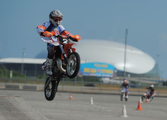 Bikers for BSEC motorcycle race from Olympic Park to Roza Khutor in Sochi