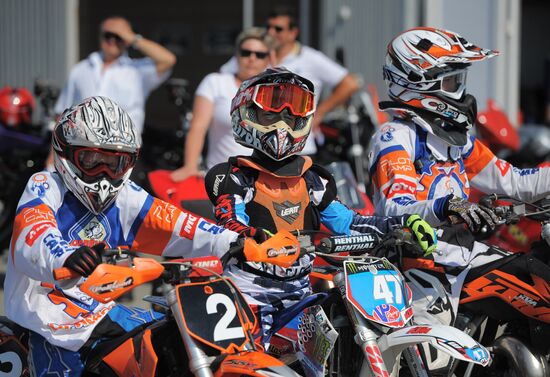 Bikers for BSEC motorcycle race from Olympic Park to Roza Khutor in Sochi