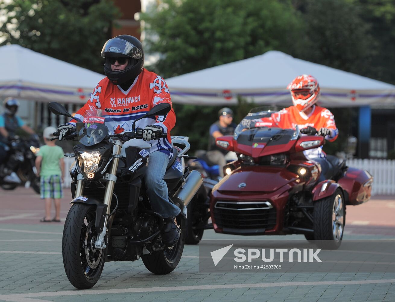Bikers for BSEC motorcycle race from Olympic Park to Roza Khutor in Sochi