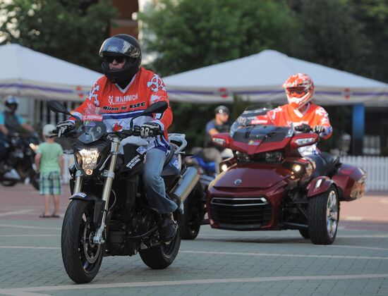 Bikers for BSEC motorcycle race from Olympic Park to Roza Khutor in Sochi