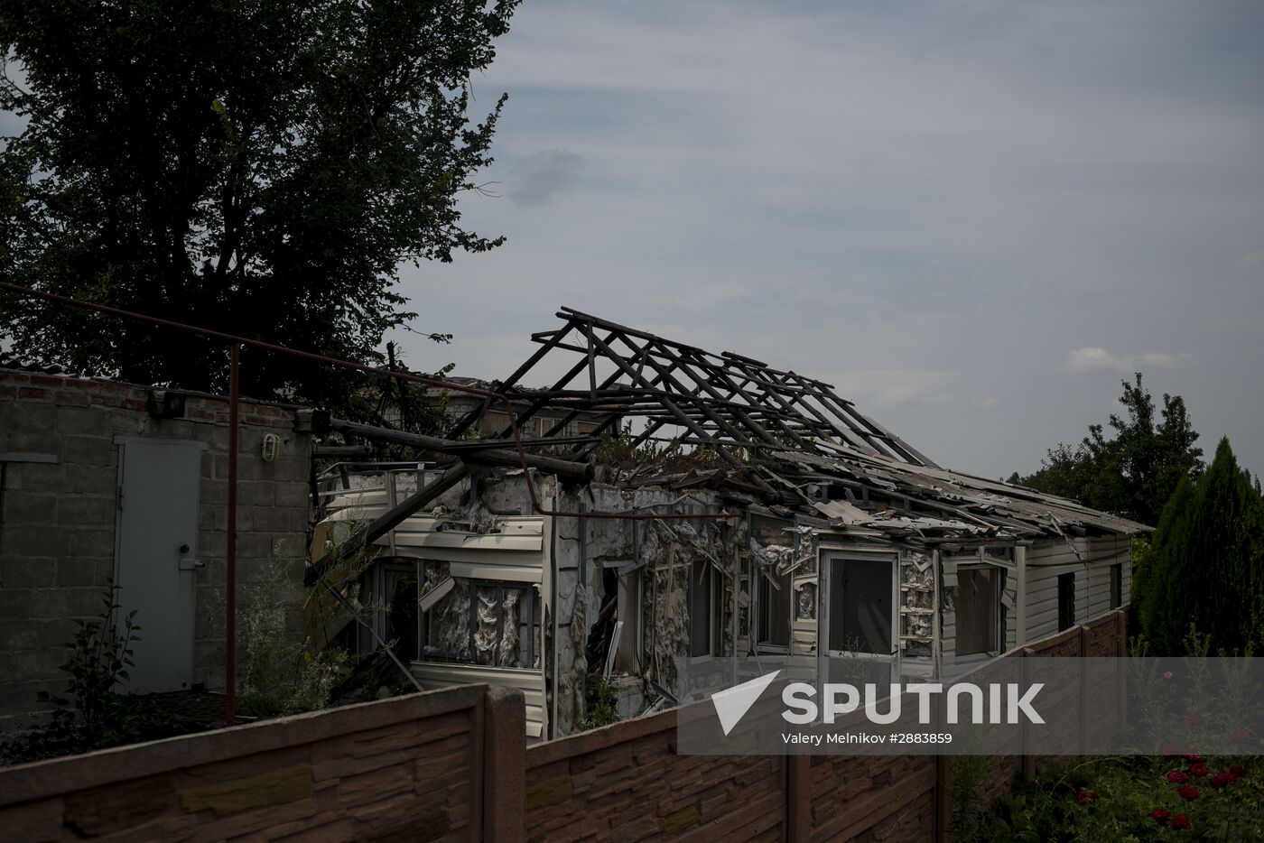 Village of Spartak in Donetsk Region