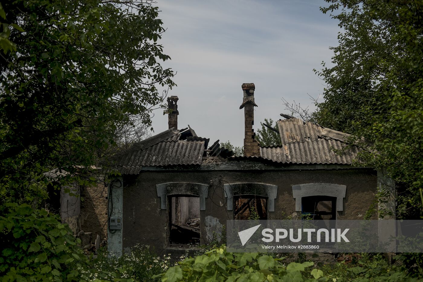 Village of Spartak in Donetsk Region