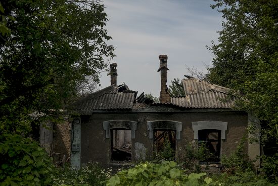 Village of Spartak in Donetsk Region