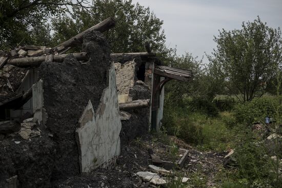 Village of Spartak in Donetsk Region