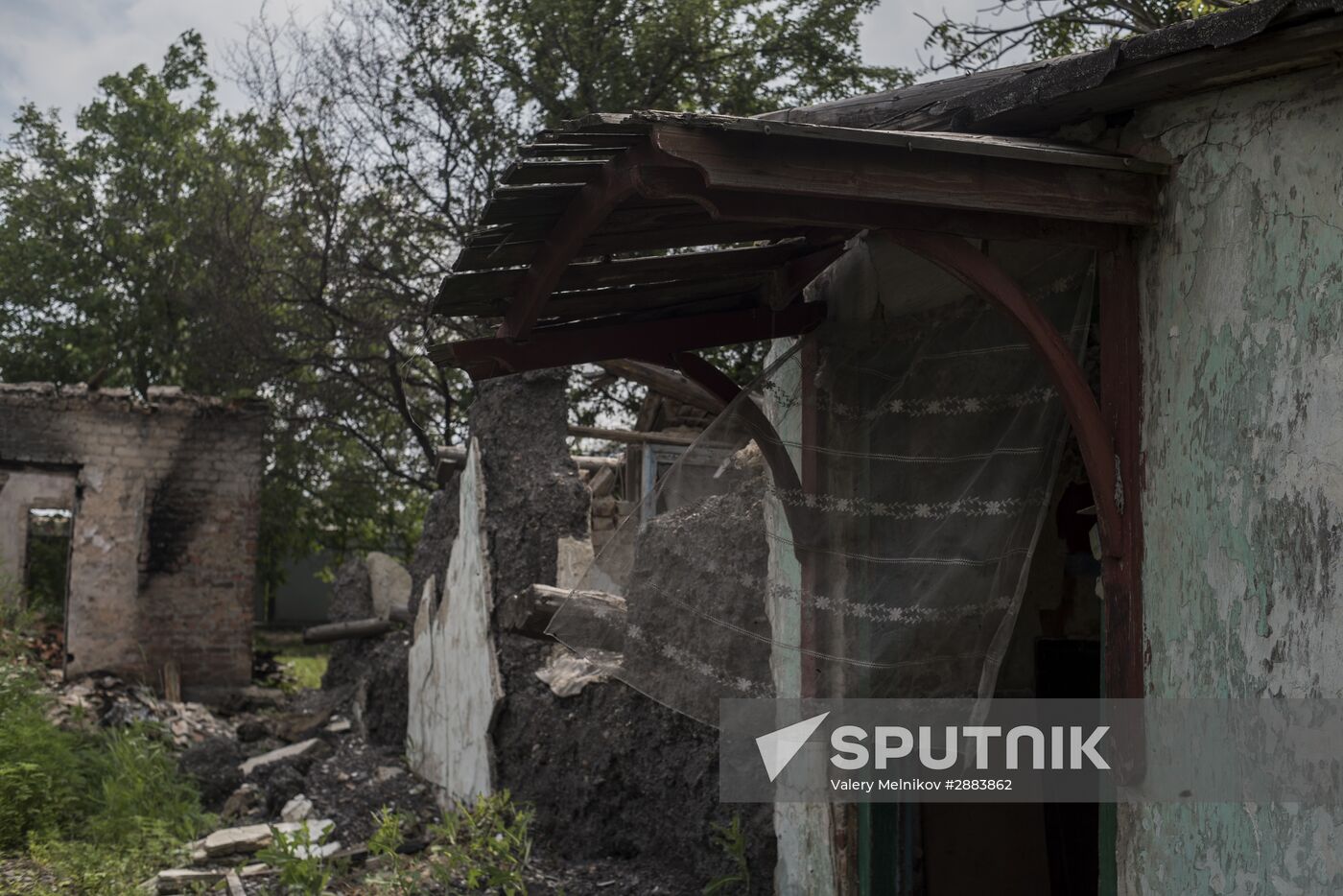Village of Spartak in Donetsk Region