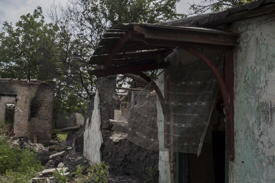 Village of Spartak in Donetsk Region